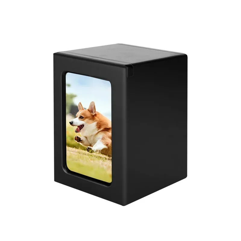 Wooden Pet Dog Cat Urn Photo Cinerary Casket Memorial Box urnen voor menselijk as cat memorial cremation urn
