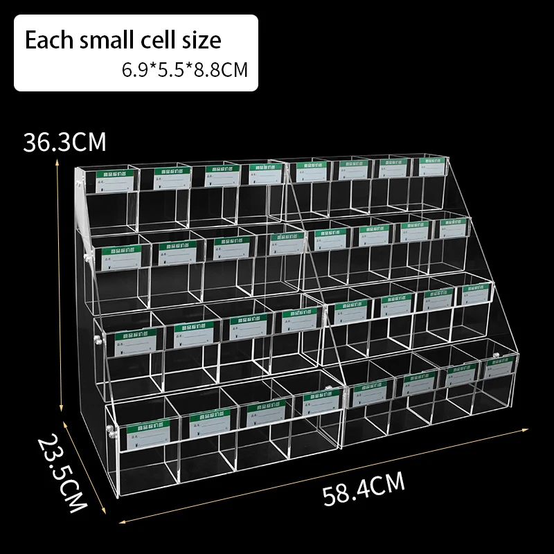 Acrylic Pen Display Stand With Price Slot Supermarket Stationery Store Pen Holder Pencil Neutral Pen Ladder Pagoda Rack Shelf