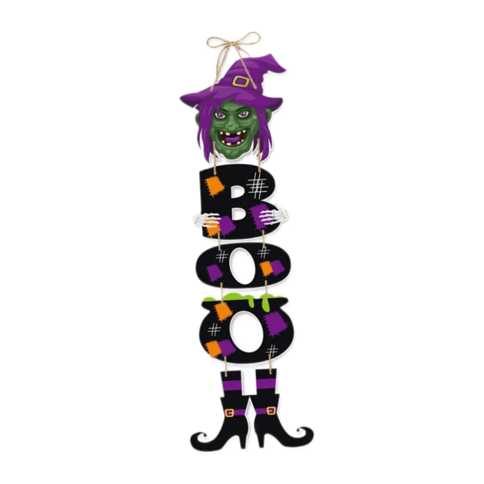 Halloween Paper Hanging Ornament Reusable Creative Halloween Decoration Home Decor for Door Indoor Festival Holiday Outdoor