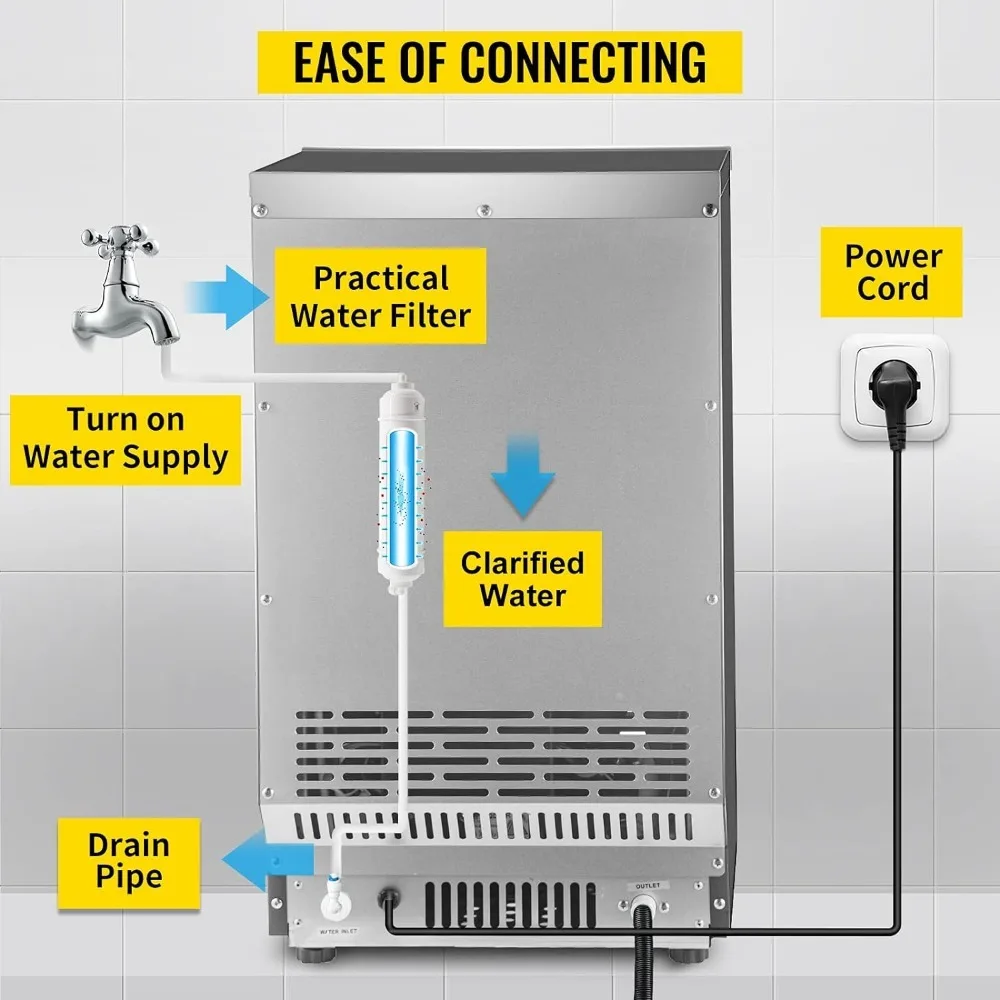 Countertop Ice Maker 70LB/24H, 350W Automatic Portable Ie Machine with 11LB Storage, 36Pcs per Tray, Auto Operation