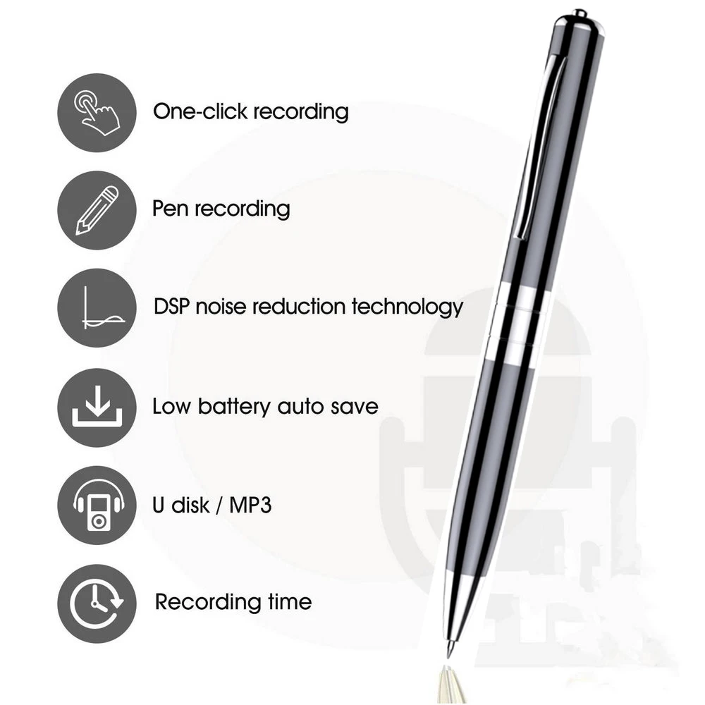 Voice Recorder Portable Professional Sound Dictaphone Voice Activated Noise Reduction Long Time Audio