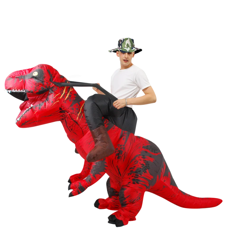 Costume Gonfiabile T-Rex AOGU Per Adulti E Bambini | Completo Halloween Con Ventilatore A Batteria