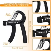 5-60kg Adjustable Hand Grip Strength Strengthener Trainer Full Set With Counter Wrist Forearm And Hand Exerciser For Muscle 2