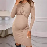 Alice Round Neck Pregnancy Maternity Dress 4