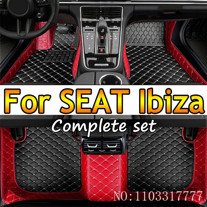 

Автомобильные коврики для SEAT Ibiza 6J 6P MK4 2008 ~ 2017, водонепроницаемые коврики, прочные коврики, роскошные кожаные коврики, автомобильные аксессуары 2009 2010