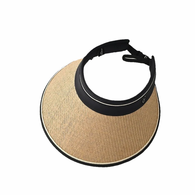 upf50+ Sunblock Sunshade New outdoor sun hat UV protection foreign air straw empty top hat 6