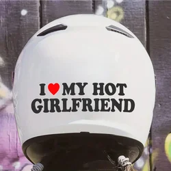 Heartwarming 'I Love My Hot Girlfriend' Vinyl Bumper Sticker - Waterproof & Humorous Decal (1pcs - black)