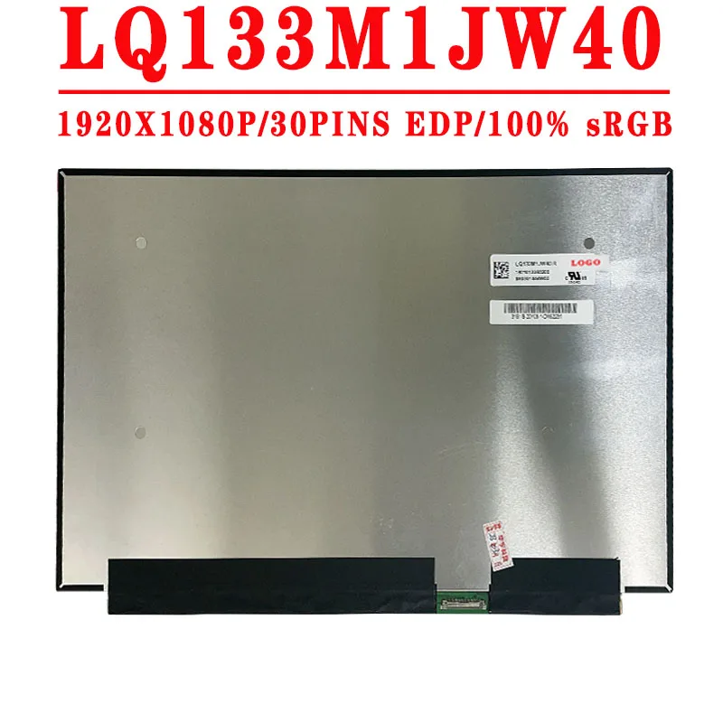 

LQ133M1JW40 LQ133M1JW40 R 13.3 Inch FHD 1920*1080 IPS EDP 30 Pins 100% sRGB 470 cd/m² 60HZ LCD Screen Matrix Display Panel