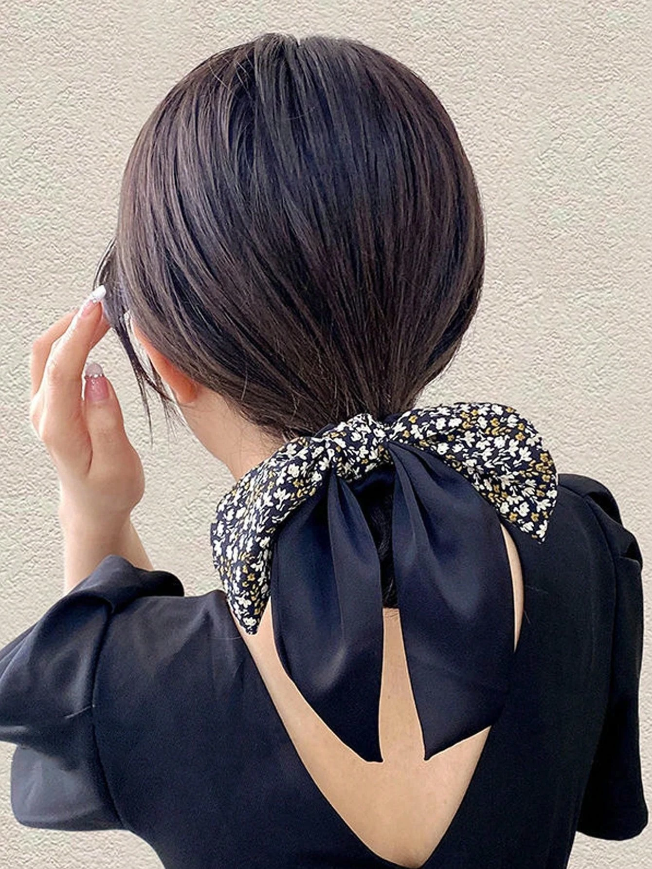 1/2/3 Stück Damen Vintage Französische Mode Einfache und elegante Pferdeschwanz Schleifenband Haargummi, BohoScrunch Haargummis für den Alltag – Detail 4
