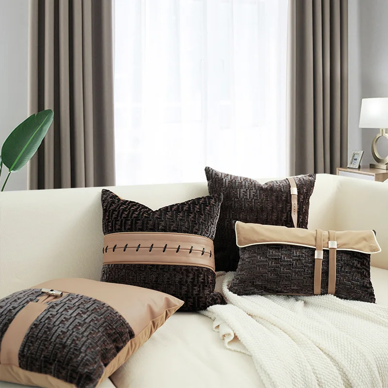 

Light Luxury Italian Premium Model Room Throw Pillowcase Villa Hotel Home Sofa Soft Decoration Designer Cushion Covers
