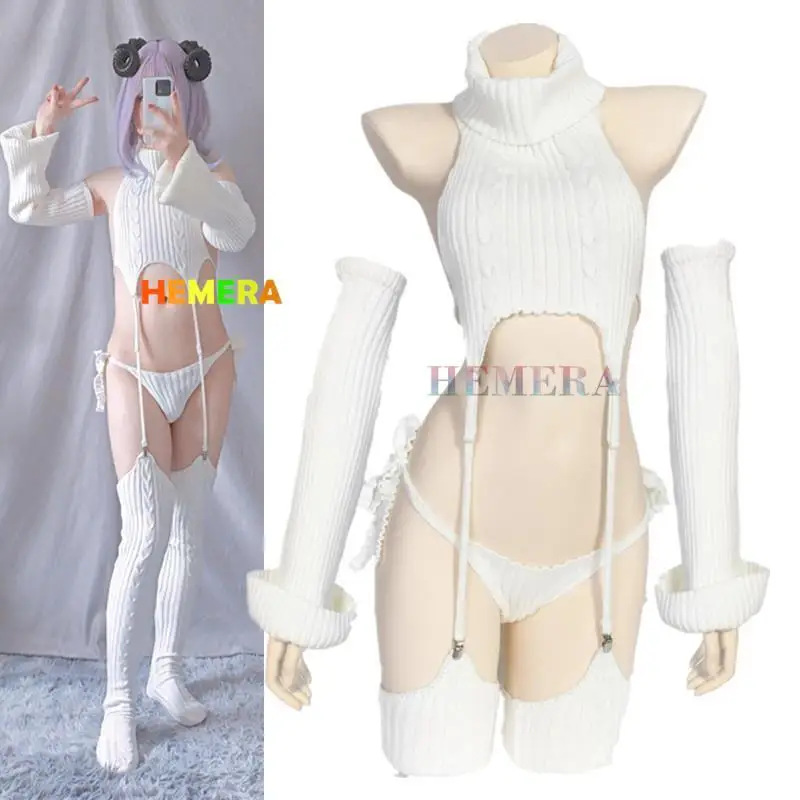 

Anime BOCCHI THE ROCK Gotoh Hitori Cosplay Costume Women Sexy White Sweater Bodysuit Suit Bunny Girl Uniform Halloween Costumes