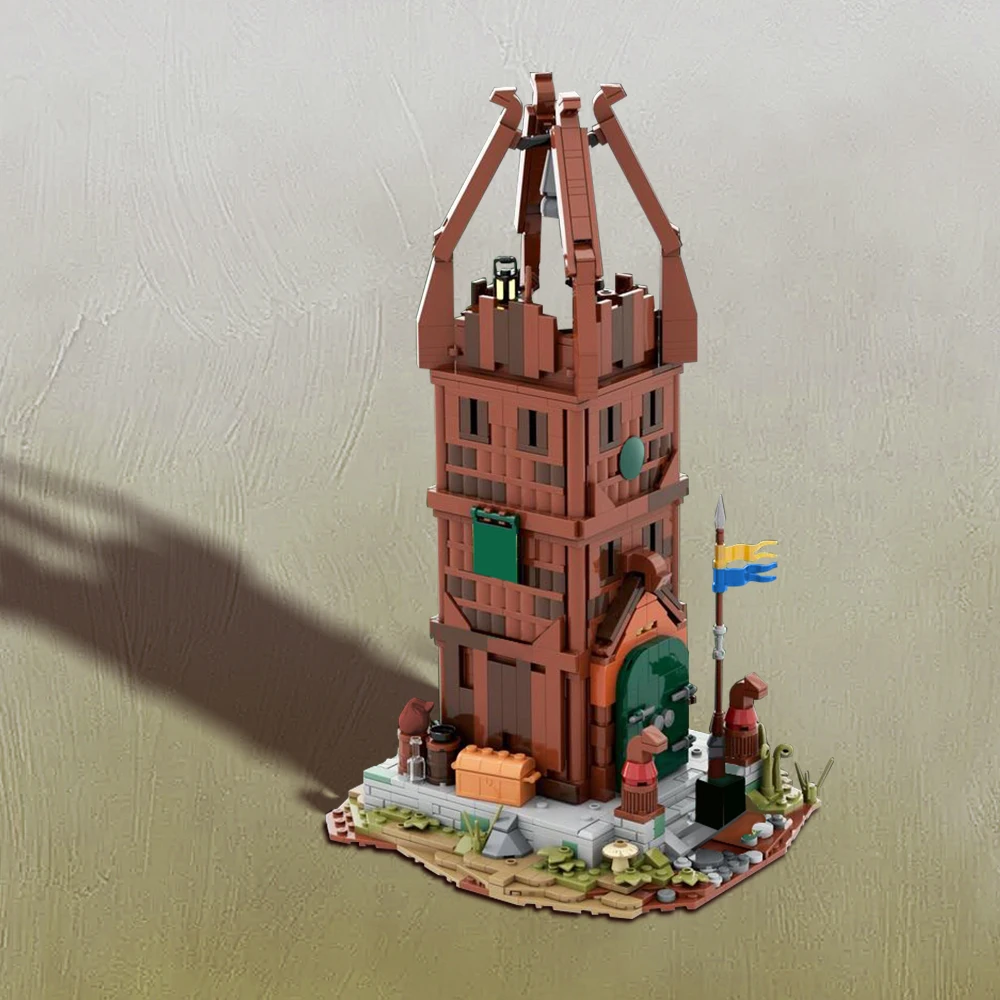 

Конструктор gobrick MOC Rohan, башня-колокольчик, средневековая улица