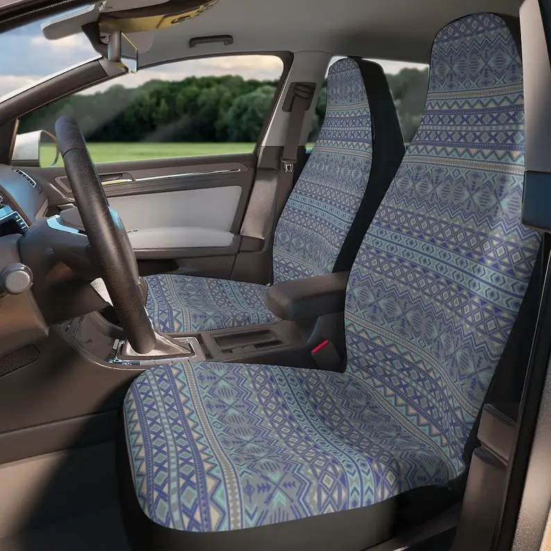 

Pretty Geometric Car Seat Covers, Set of 2 Seat Covers, SUV and Car Bucket Seats