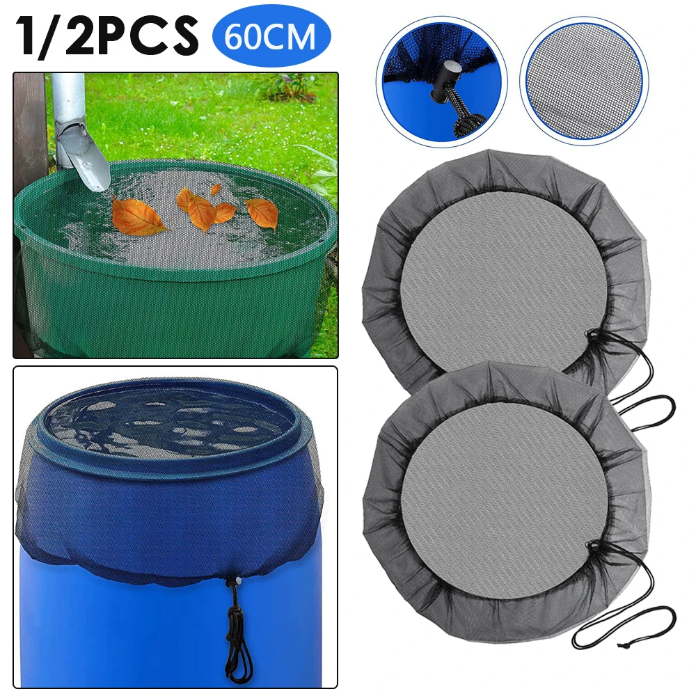 Mesh Cover Net for Rain Barrels Garden Water Collection Buckets Tank