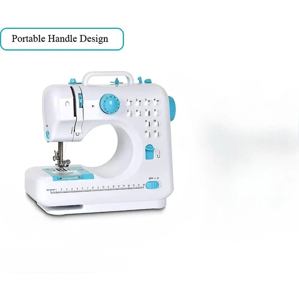 12 kinds of stitches home small portable mini sewing machine electric lockstitch machine car foot automatic tailoring machine