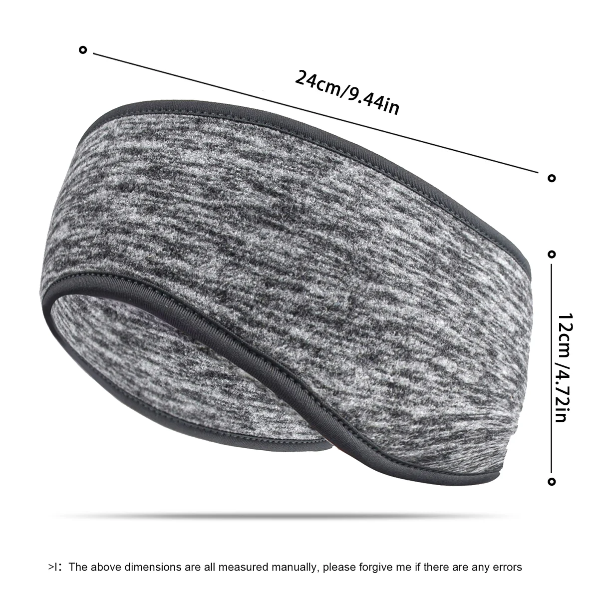 WRELS Ear Warmer Headbands Windproof  Forehead Protection Headbands Polar Fleece Warm Headband Elastic Ski Ear Cover Ear Muffs