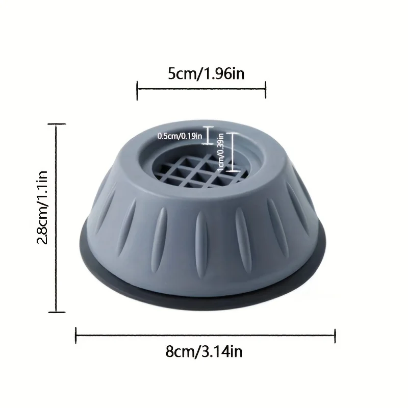 Anti Vibration Feet Pads Rubber Mat Slipstop Silent Dampers Stand Universal Washing Machine Refrigerator Furniture Foot Pad 4pcs anti vibration pads