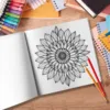 1pc Mandala Coloring Book Teenagers Adult Picture Book, 24 Page Graffiti Painting Drawing Stress Relief, Birthday Gift 6