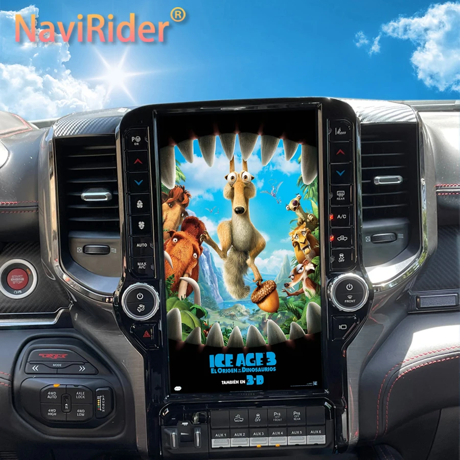 Big Qled Screen Stereo Navigation For Dodge Ram 2019 - 2023 Android Media Video