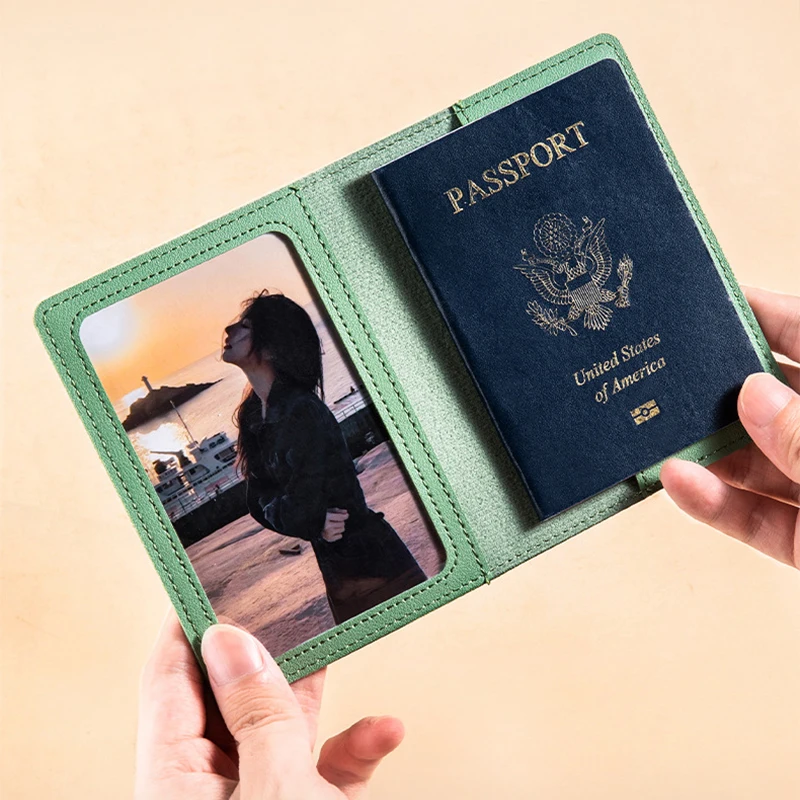 Set Portapassaporto e Etichetta Bagaglio Personalizzabile in PU, Porta Passaporto e Targhetta ID per Valigia da Viaggio, Regalo per Vacanze - immagine 4