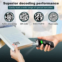 Wireless 2D Barcode Scanner Bluetooth Mini Scanner Support Windows Android POS