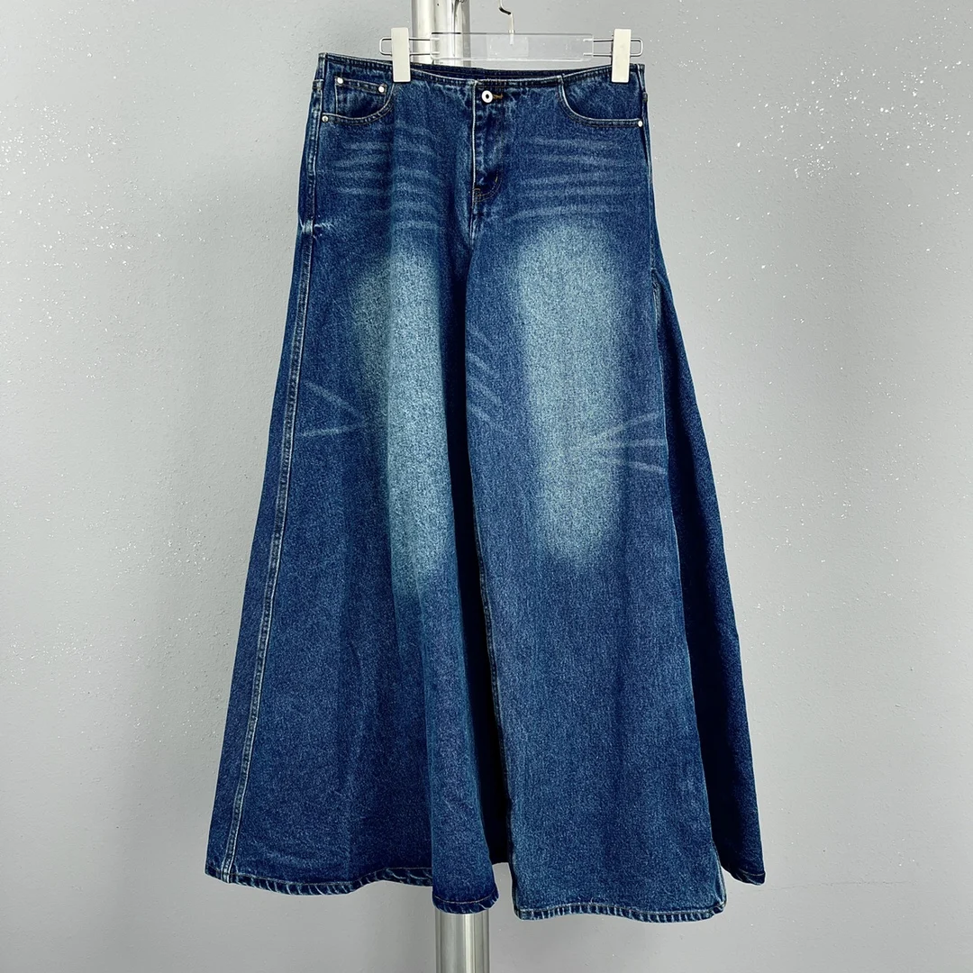 

Wide leg jeans skirt pants design casual fashion 2023 summer new 0511