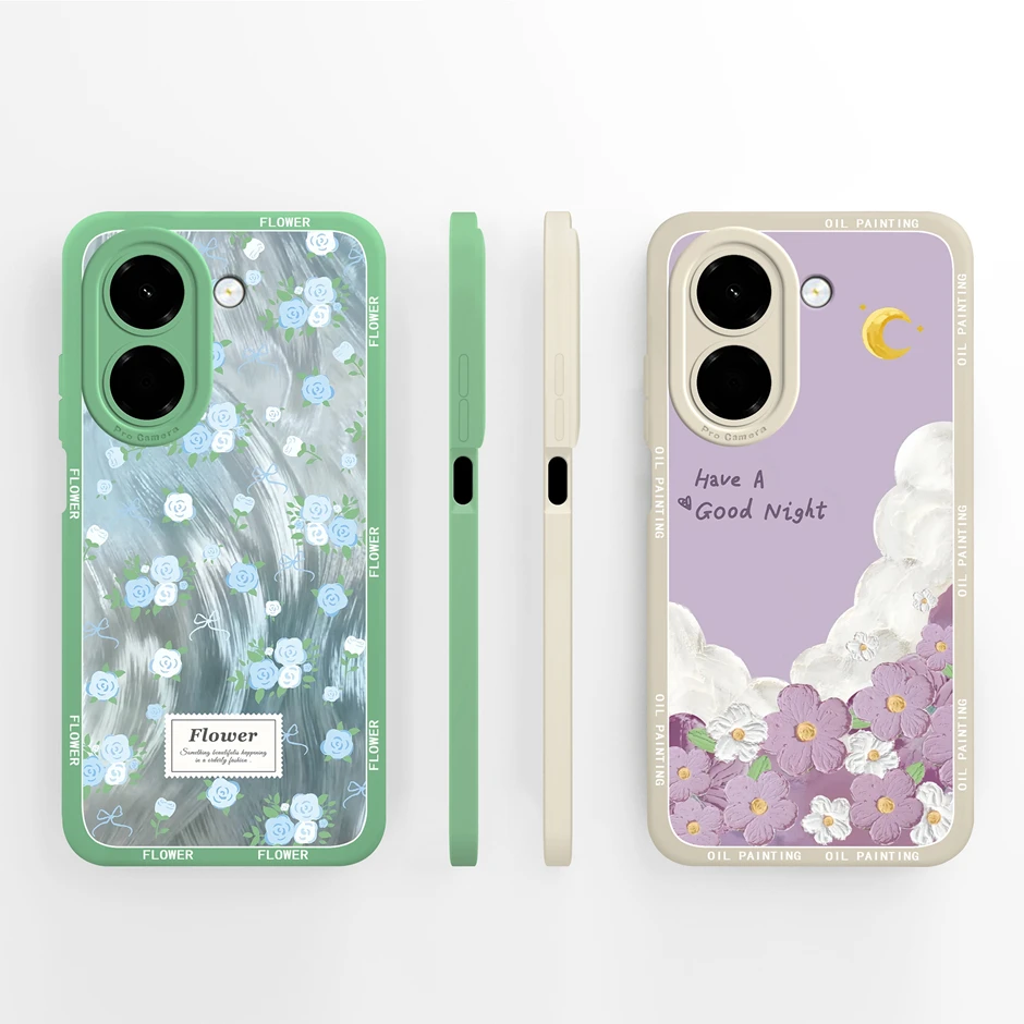 Stylish Gradient Love Heart Moon Soft Bumper Case - Anti-Slip & Antifouling Design