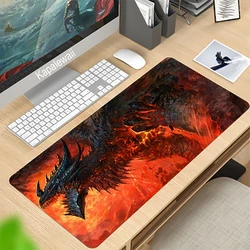 World of Warcraft – grand tapis de souris de jeu en caoutchouc, bord de verrouillage, pour ordinateur portable, Notebook, clavier, pour LOL 