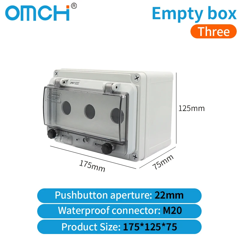 Waterproof Outdoor Emergency Stop Button with Protective Cover - IP67