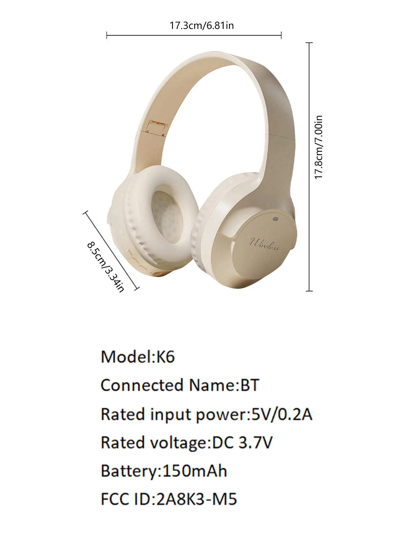 Full lifestyle view of the T-WOLF K6 dual-mode headphones.