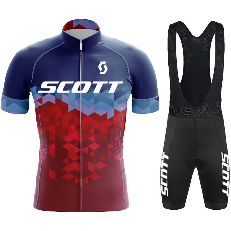 

Sports Set Cycling Shorts Man Clothes Summer 2024 SCOTT Bicycles Clothing Men's Bike Outfit Jersey Pants Gel Professional Shirt