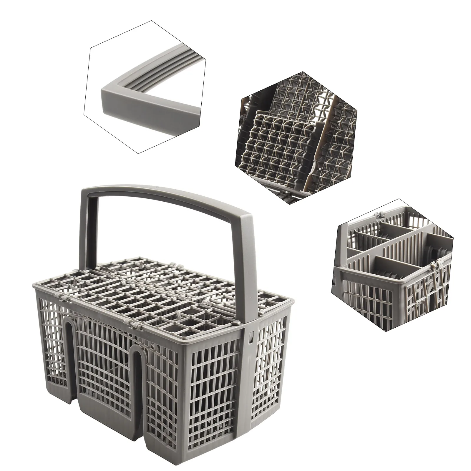 Parts Cutlery Basket Replacement 1pc Dishwasher Fittings For Bosch SMZ5100 For Siemens SZ73100 Gray Plastic Practical 4