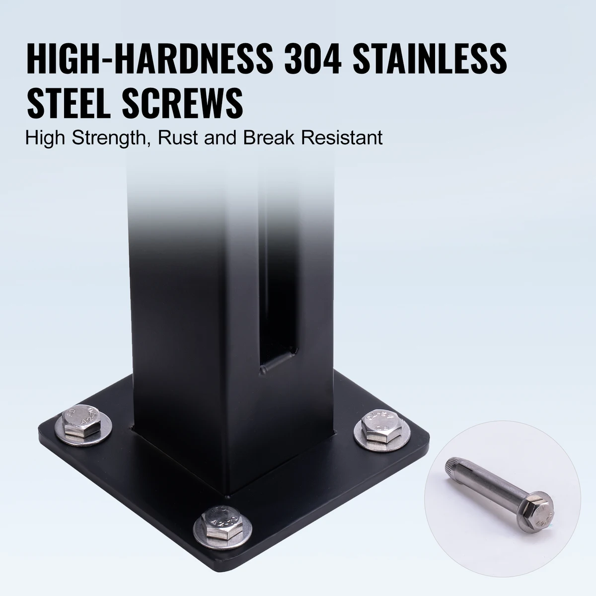 SucceBuy Glass Clamp 41.34 in Height Glass Railing Bracket for 0.39 "-0.47 " Thickness Tempered Glass,  Stainless Steel Clamp — view 6