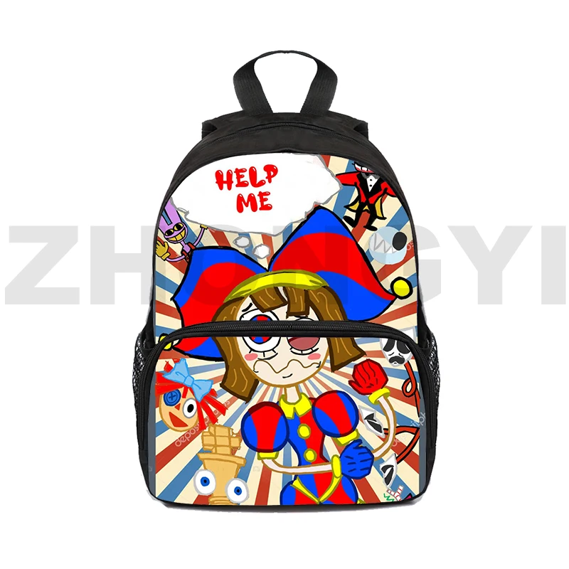 

The Amazing Digital Circus 3D Print Backpacks Men Anime School Bags Kids Cartoon Backpack 12/16 Inch Waterproof Small Bookbag