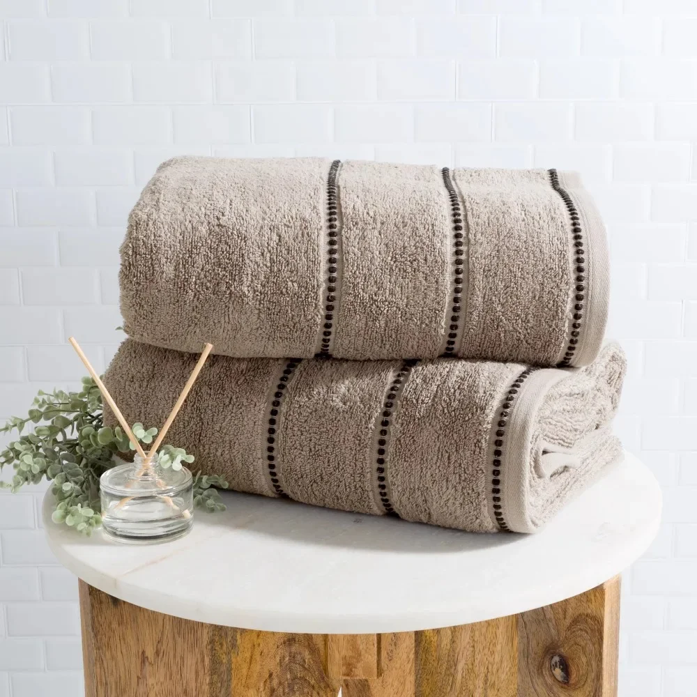 

Luxury Cotton Towel Set- 2 Piece Bath Sheet Set Made From 100% Zero Twist Cotton- Quick Dry, Soft and Absorbent