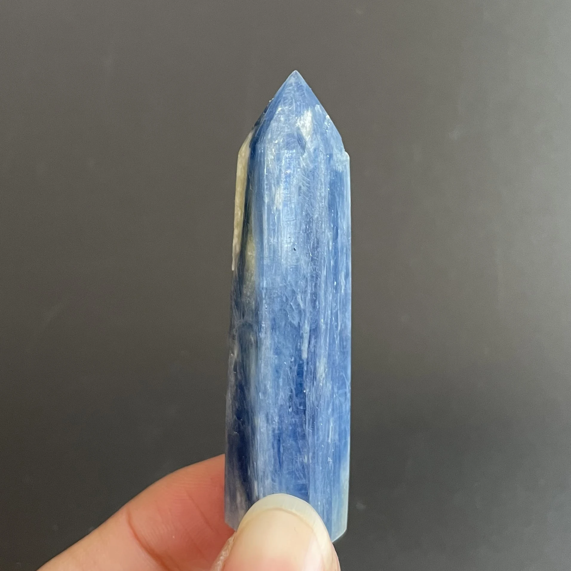 Pietra Naturale Cianite Crystal Tower Blue Wand Point Reiki Healing Gift Room Decor Obelisk