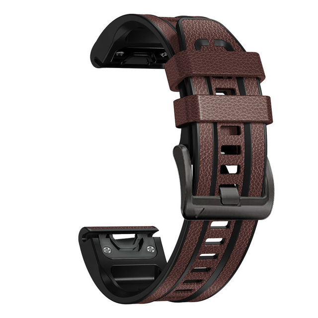 Watchbands For Garmin Fenix 7 7X 6 6X Pro 5 5X Plus 3HR Smart Watch Leather+Silicone Quick Easyfit Wrist Straps Bracelet