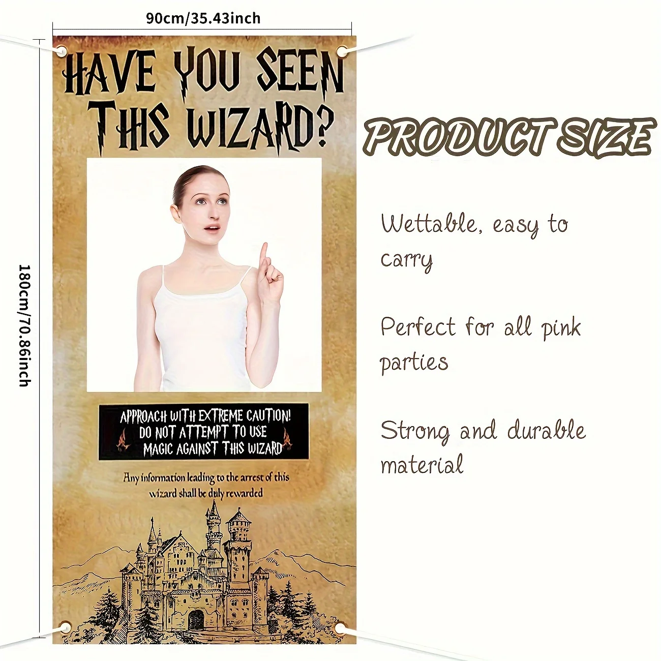 Party Decorations Birthday Banner Have You Seen This Wizard Banner Wizard Theme Party Decorations Magical Party Backdrop Vintage Castle Decor for Welcome
