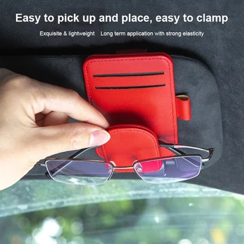 Leather Visor Glasses Clip 3