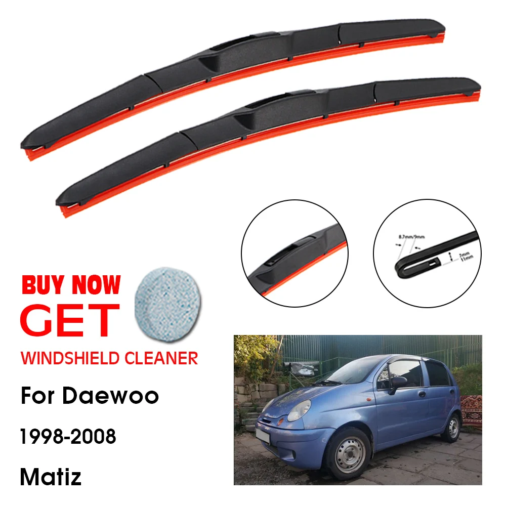 Tergicristallo Per Auto Per Daewoo Matiz 21 "+ 16" 1998-2008 Lavavetri Anteriore Parabrezza Tergicristallo Gel Di Silice Spazzole Accessori