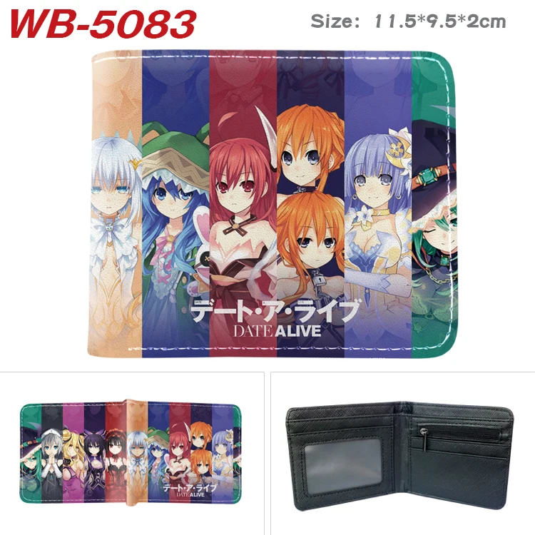 Anime DATE A LIVE Männer Geldbörsen Cartoon Tokisaki Kurumi Kurze Frauen Geldbörse mit Münzfach – Detail 13