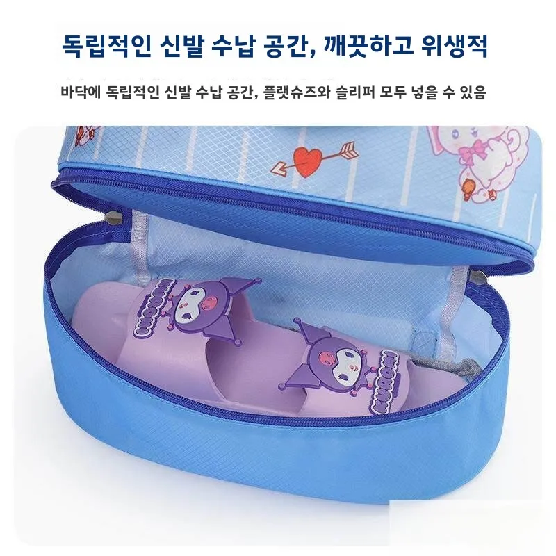 2026 새로운 어린이 수영 가방 습식 및 건식 분리 신발 수영복 보관 가방 여행 비치 가방 더블 숄더백
