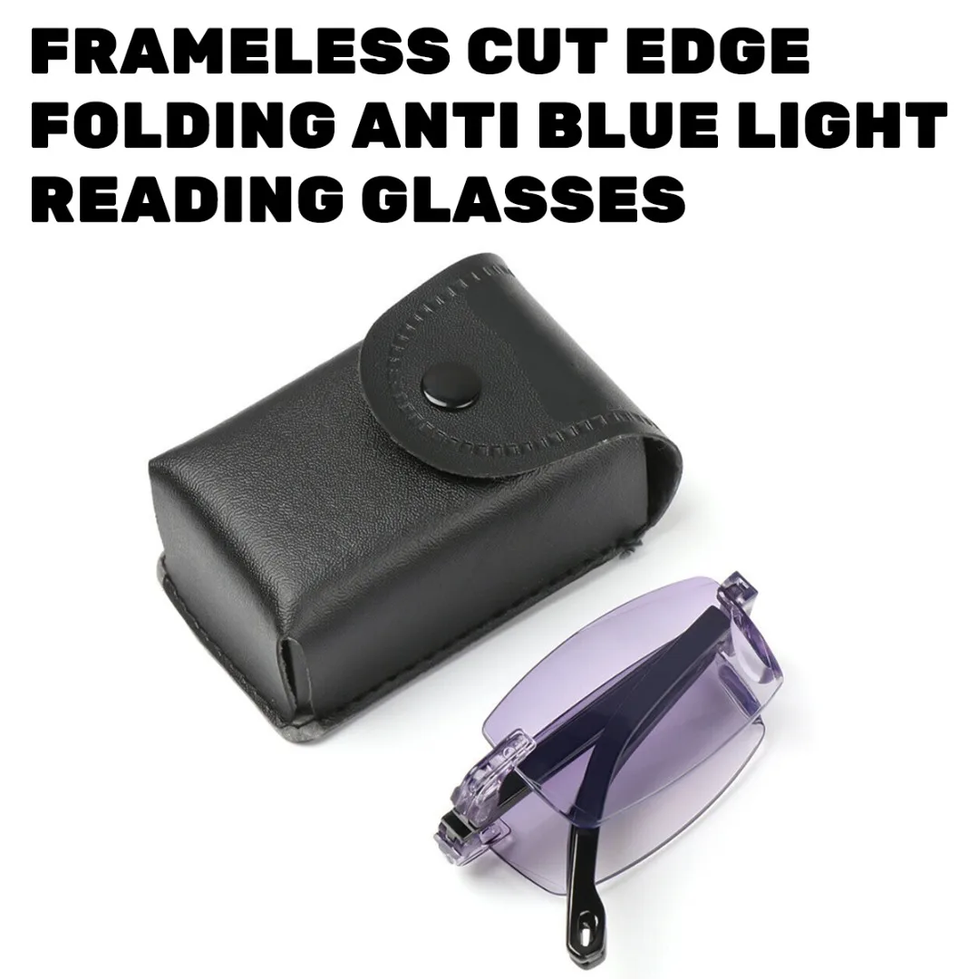 

1 Pc Diamond-cut Folding Reading Glasses Eyeglasses Anti-UV Blue Rays for Men Women +1.00/+1.50/+2.00/+2.50/+3.00/+3.50/+4.00