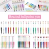 100Pcs Bead Pens Wholesale Creative Plastic Beaded Pen Ballpoint Pen Printable Beadable Pen DIY Gift for Student Office Supplies 1