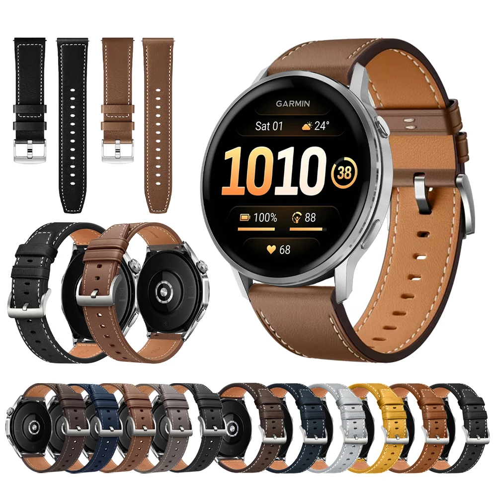 Premium Leather Watch Strap with Quick Release - 20mm/22mm Wristband