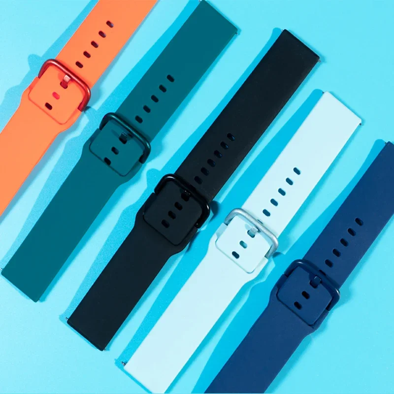 20mm/22mm Silikonband für Amazfit GTS/2/2e/3/4 GTS2 Mini/GTR 4/3/Pro/47mm/GTR2/2e/stratos/3 Armband Bip/U/S/lite Uhrenarmband – Detail 12
