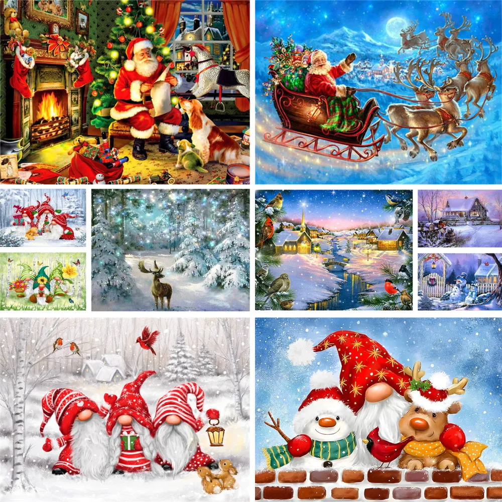 Christmas-Related Paint By Numbers Kits-- 1