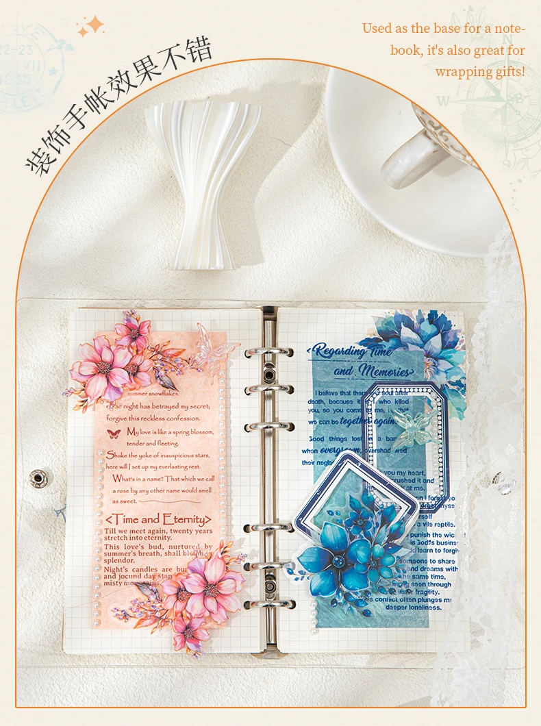 60mm*2m Vintage Literarische Zitate Bänder Aufkleber Kreative Schreibwaren DIY Scrapbooking Junk Journal Collage Hand Konto Bänder – Detail 10