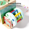Montessori Wooden Sensory Toy Baby Shape Matching Color Cognition  Permanence Box Kid Music Stick Fine Motor Skill Education Toy 3