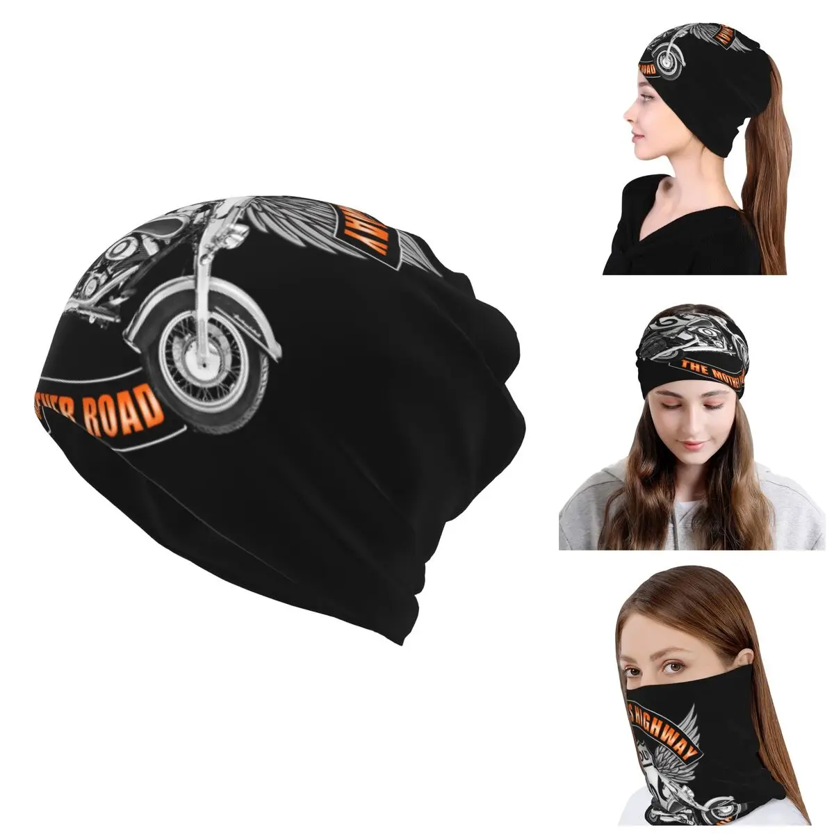 

Americas Highway Route 66 Skullies Beanies Caps Bandana Neck Gaiter UV Face Scarf Cover USA Highway Headwear Tube Balaclava